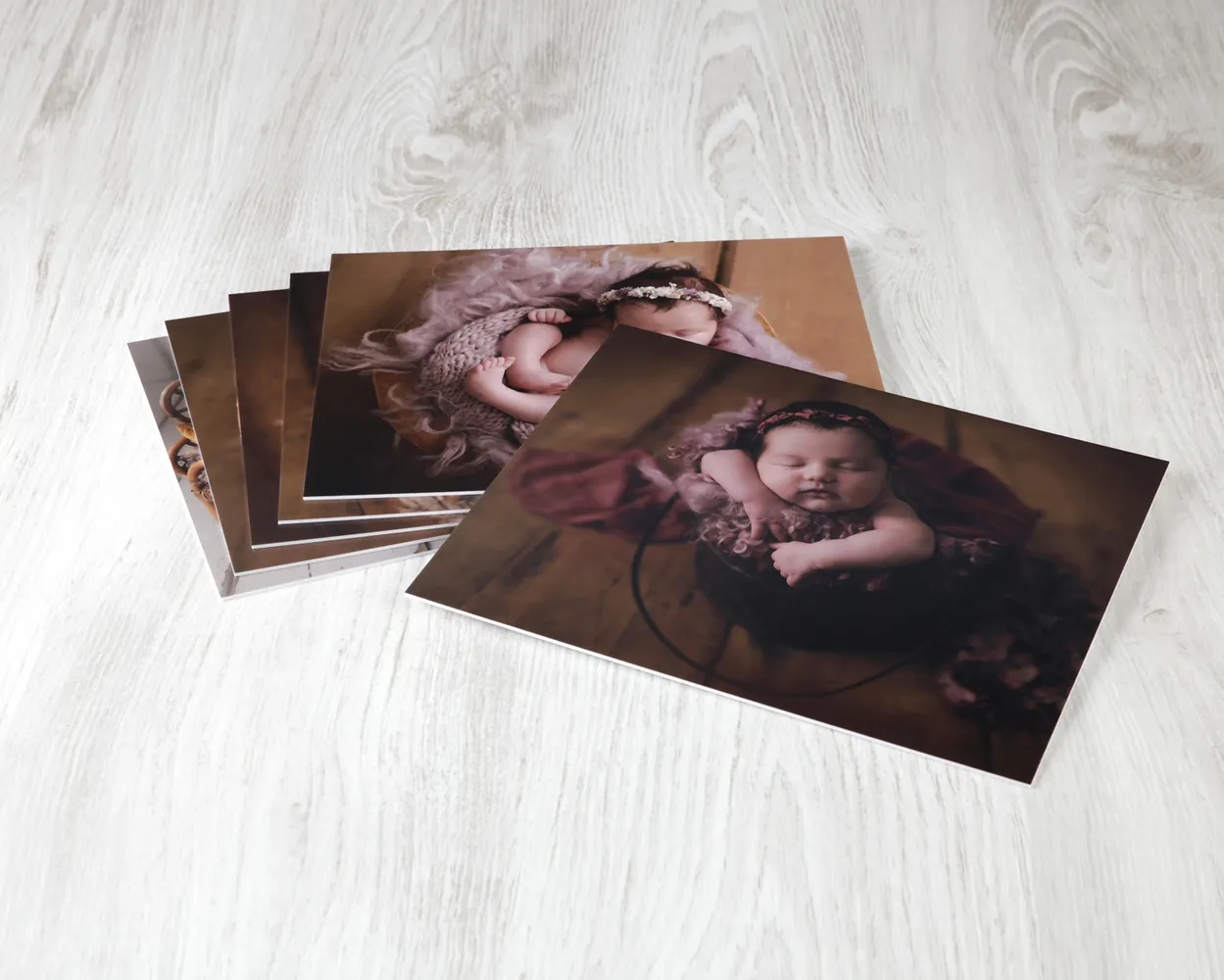 Foto sobre cartón grueso