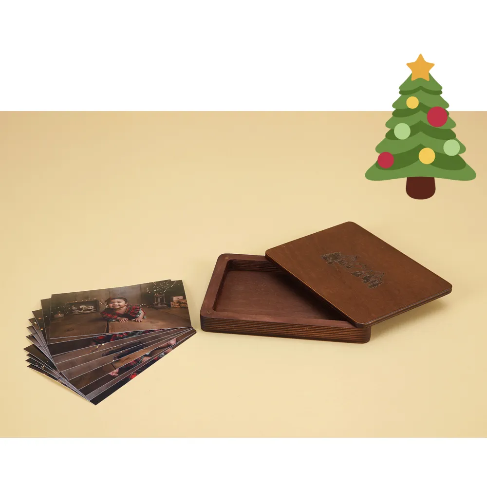 Santa  box de madera